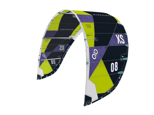 Green Hat Kitebording-2025 Eleveight XS V6 Kite-Trailing Edge Left View