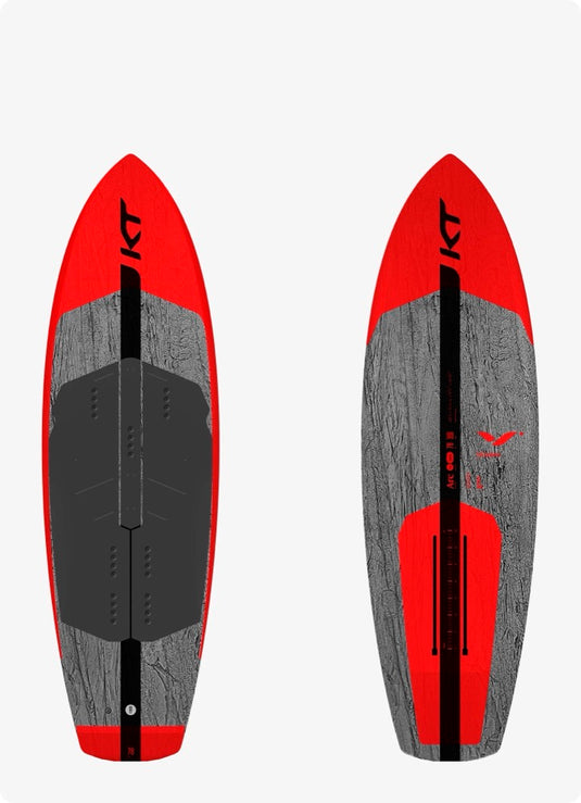 Red and gray Arc Pro Carbon board with KT logo on a white background