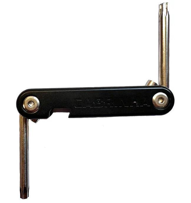 Picture of the black Cabrinha Torx Multi Tool with the 6mm & 5mm tools opened up