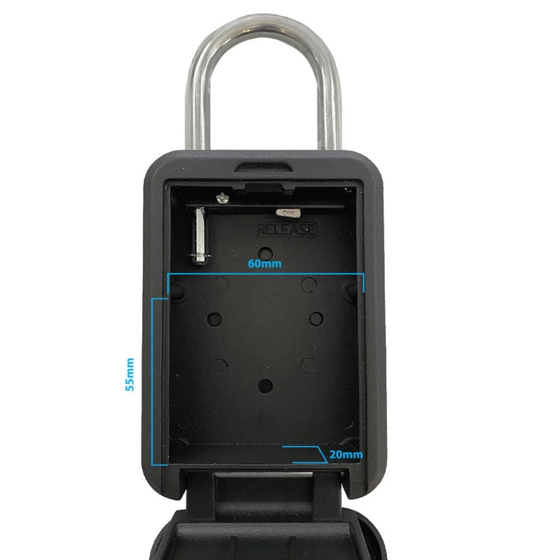 Load image into Gallery viewer, Green Hat Kiteboarding-Vaikobi Keylock Box-Location options-Inner dimensions of Lock Box on a White Background 
