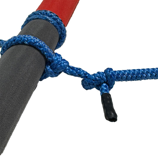 Green Hat Kiteboarding-PKS Parawing Harness Line on  Parawing Bar-Close Up of Attachment