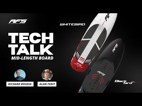 Load and play video in Gallery viewer, AFS Whitebird Mid Length Foilboard
