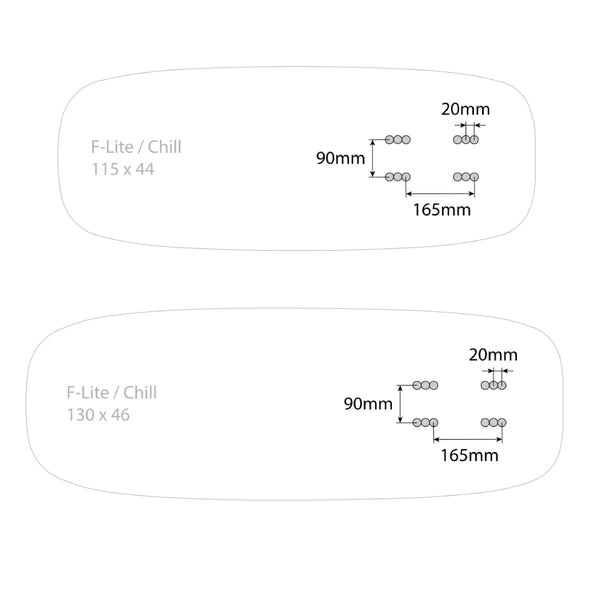 2023 Crazyfly Chill Foilboard Foil Mounting Spacing