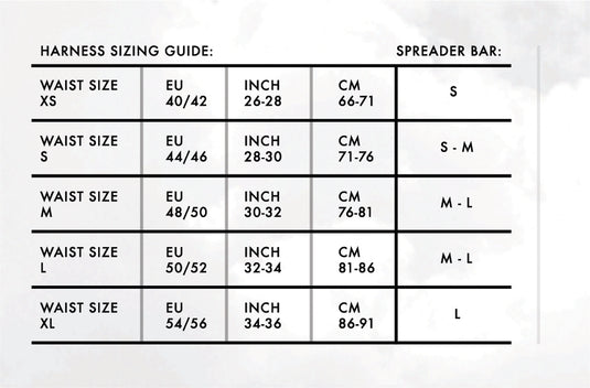AK Durable Supply Co Harness Size Chart