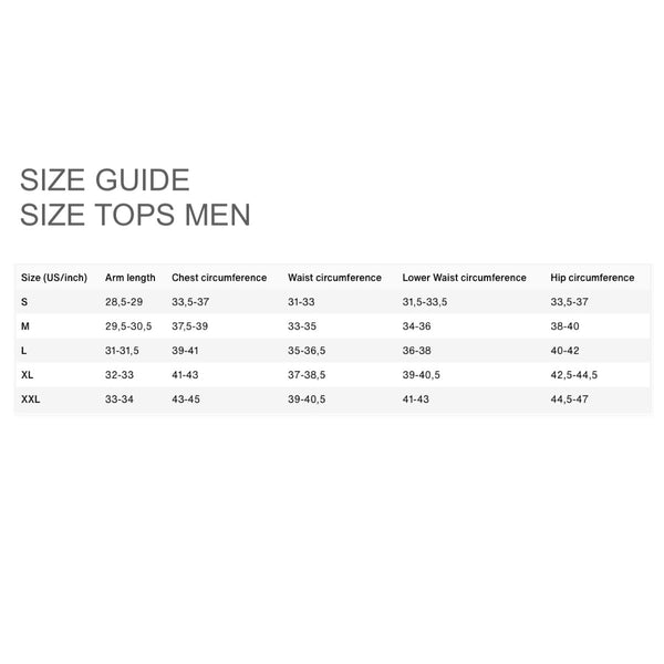 Ion Neo Hoody Men's size chart