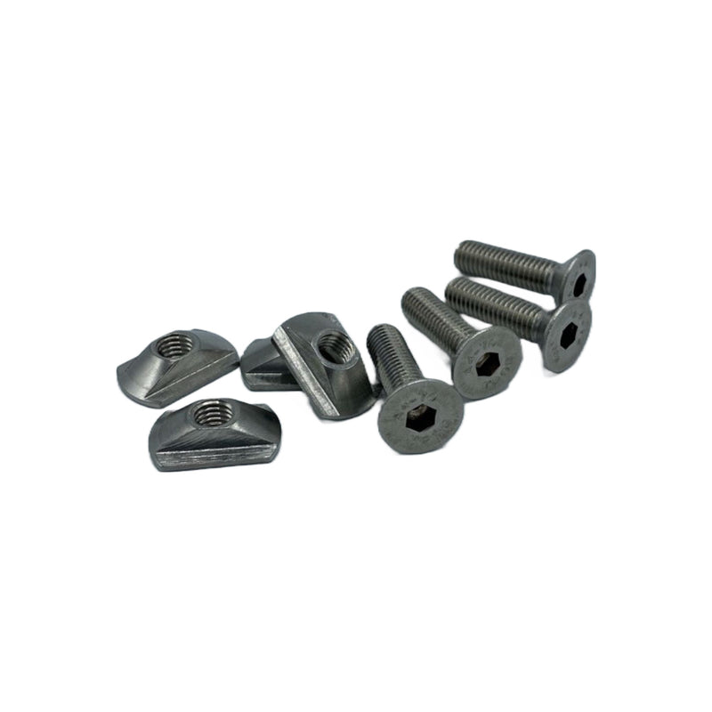 Load image into Gallery viewer, M8x30mm stainless steel hex screw and track nuts
