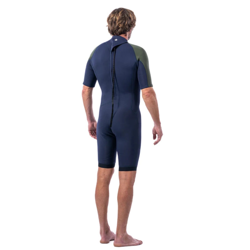 Load image into Gallery viewer, Saint Jacques Clovis Shorty 2mm Back-Zip Wetsuit blue green
