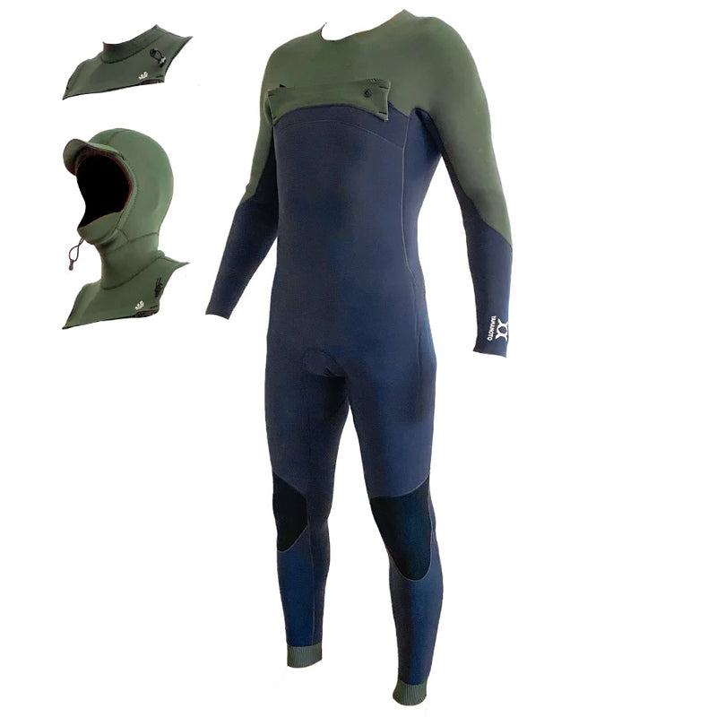 Load image into Gallery viewer, Saint Jacques Clovis Convertible Hooded Yamamoto 5/3 Front-Zip Wetsuit
